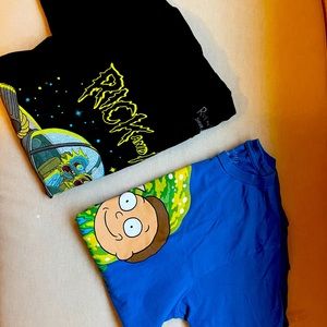 Two Rick and Morty t-shirts